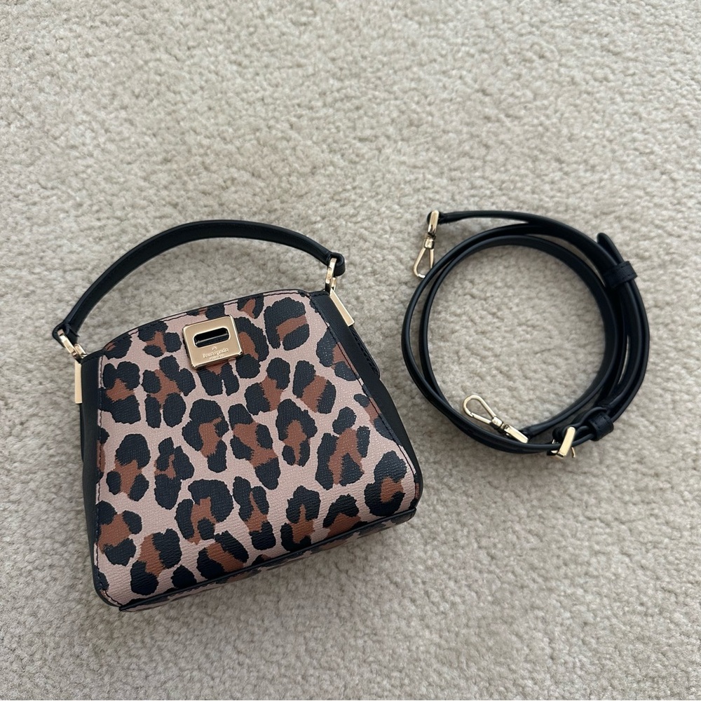 Kate Spade mini Phoebe leopard crossbody